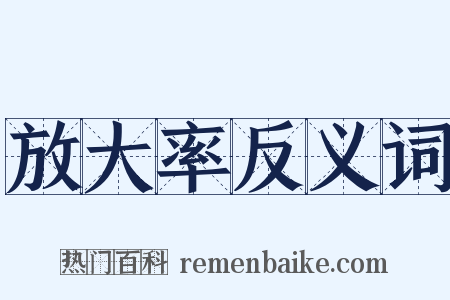 放大率反义词是什么意思的图片